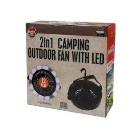 2 in 1 camping Outdoor Fan with LED Light