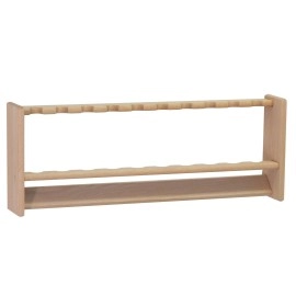 Wooden Mallet Pool Cue Rack, 10 Cue, Unfinished