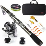 Sougayilang Fishing Rod Combos With Telescopic Fishing Pole Spinning Reels Fishing Carrier Bag For Travel Saltwater Freshwater F