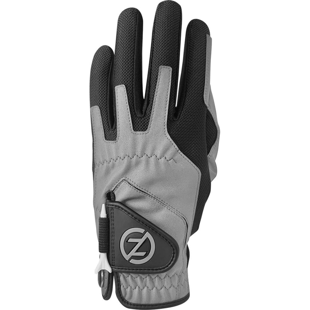 Zero Friction Mens Compressionfit Synthetic Golf Glove Left Hand Silver