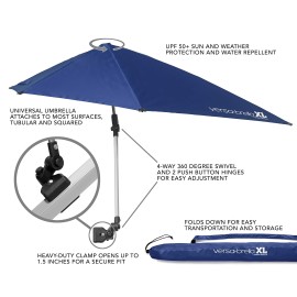 Sportbrella Versabrella Xl Midnight Blue All Position Umbrella With Clamp Midnight Blue