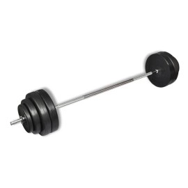 vidaXL Barbell, Dumbbell for Home Gym Weightlifting Strength Training, Free Weight for Women Men Workout Fitness, Weight Plate, 132 lb
