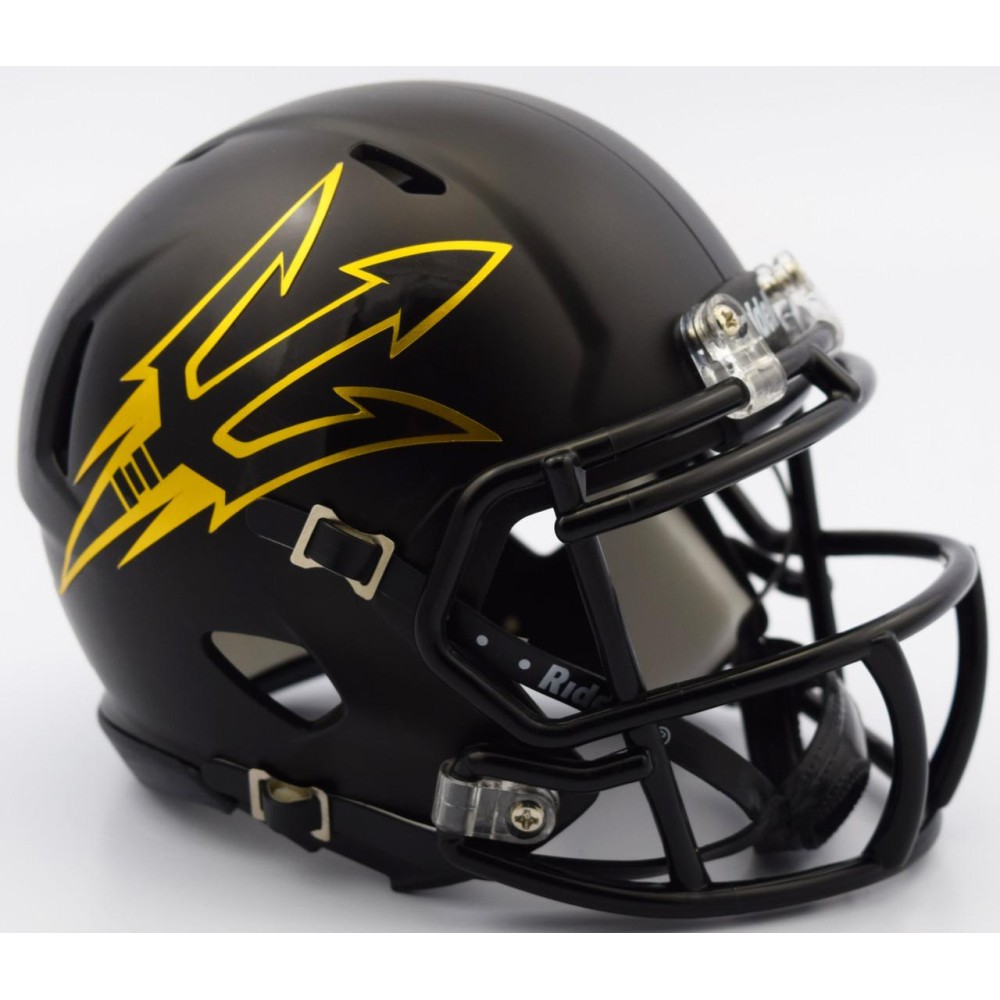 Arizona State Sun Devils Helmet Riddell Replica Mini Speed Style Satin Black - Special Order