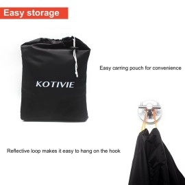 Kotivie Tandem Bicycle Cover Extra Long Bike Storage Cover 2Seater Waterproof Sun Protection Black