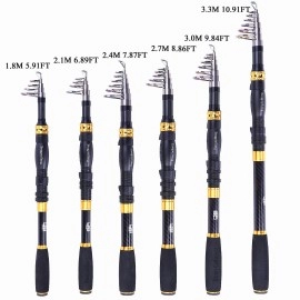 Sougayilang Telescopic Fishing Rod 24 Ton Carbon Fiber Ultralight Fishing Pole With Cnc Reel Seat Portable Retractable Handle