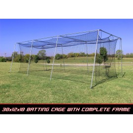 Cimarron 30x12x10 #24 Batting Cage & Complete Frame HD