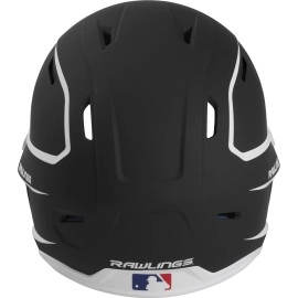 Rawlings Mach Batting Helmet Matte Blackwhite Senior 6 78 7 58