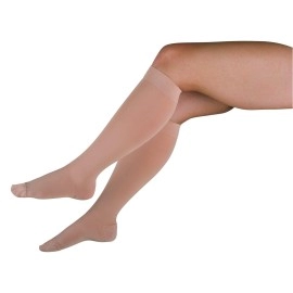Blue Jay BJ305BGXL X-Firm Surgical Weight Stockings 30-40 mmHg Below Knee Closed Toe Beige - Extra Large