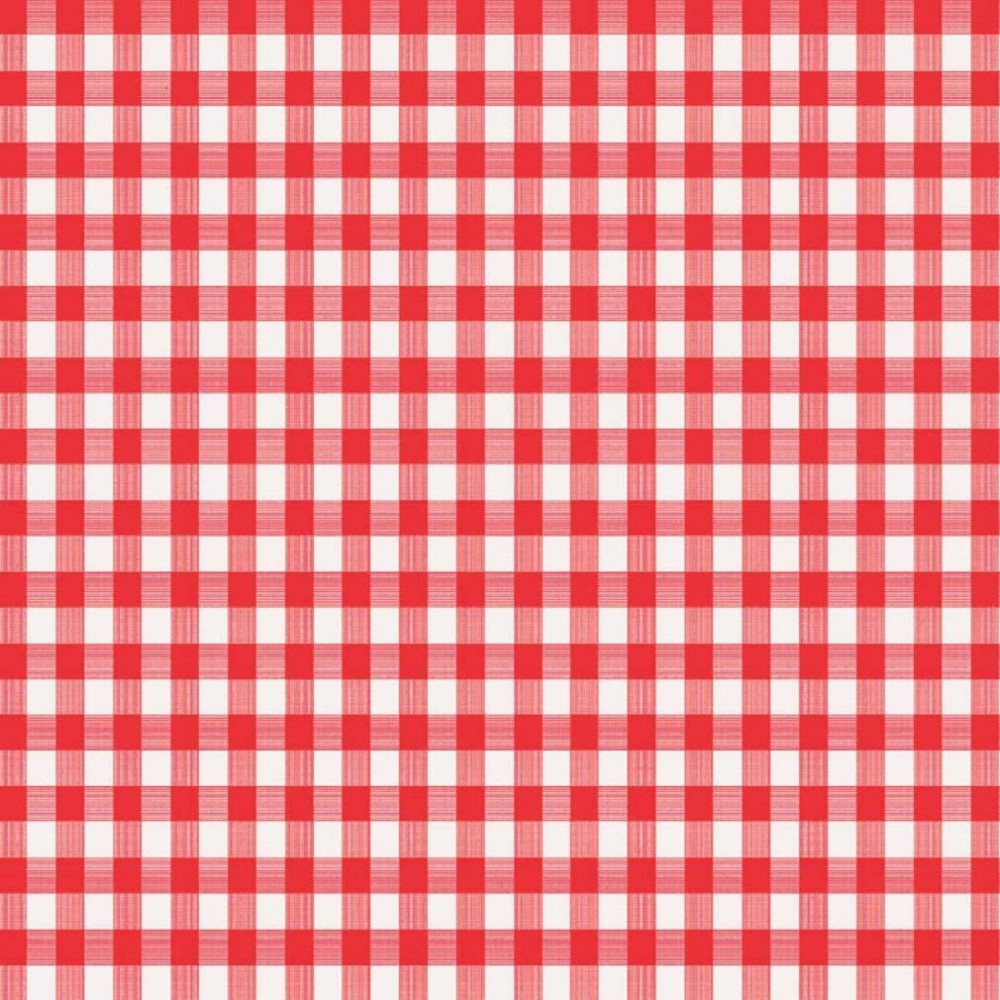 Magic Cover Tbl-mc571-36 Checkered Tablecloth, Plastic, Red/White, 52