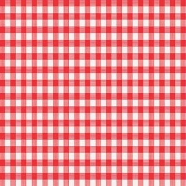 Magic Cover Tbl-mc571-36 Checkered Tablecloth, Plastic, Red/White, 52