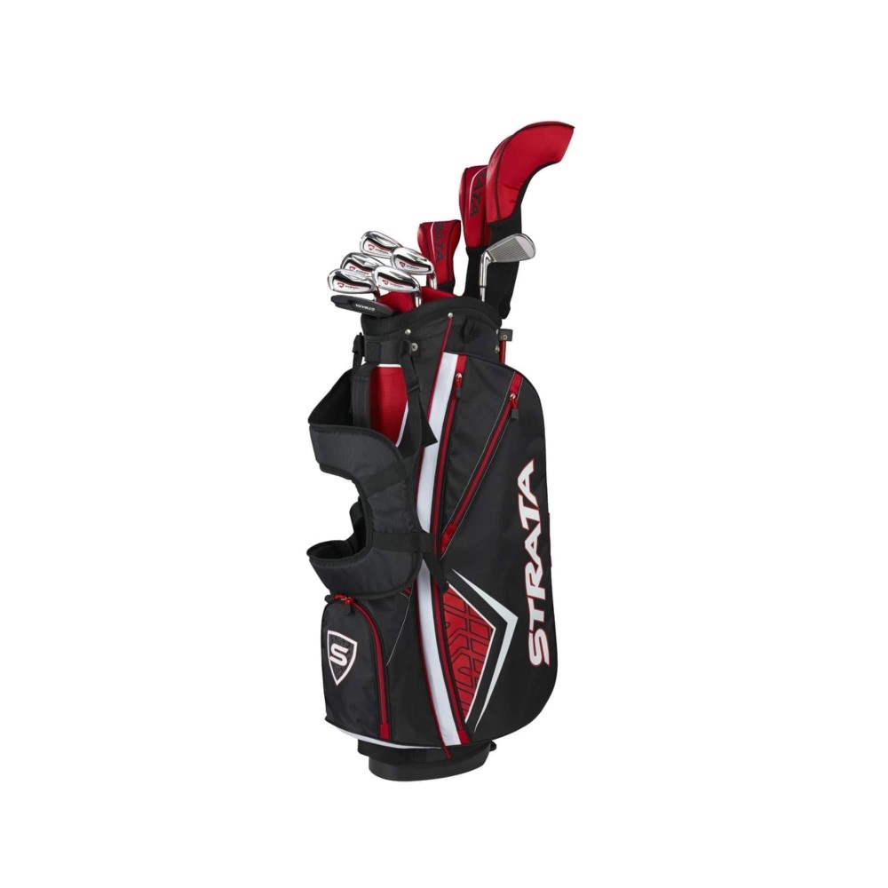 Callaway Golf Mens Strata Plus Complete 14 Piece Set Right Hand Steel Red Regular 4Pkr190714067