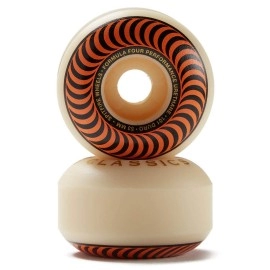 Spitfire F4 Classic Swirl 53Mm Whiteorange Set Of 4