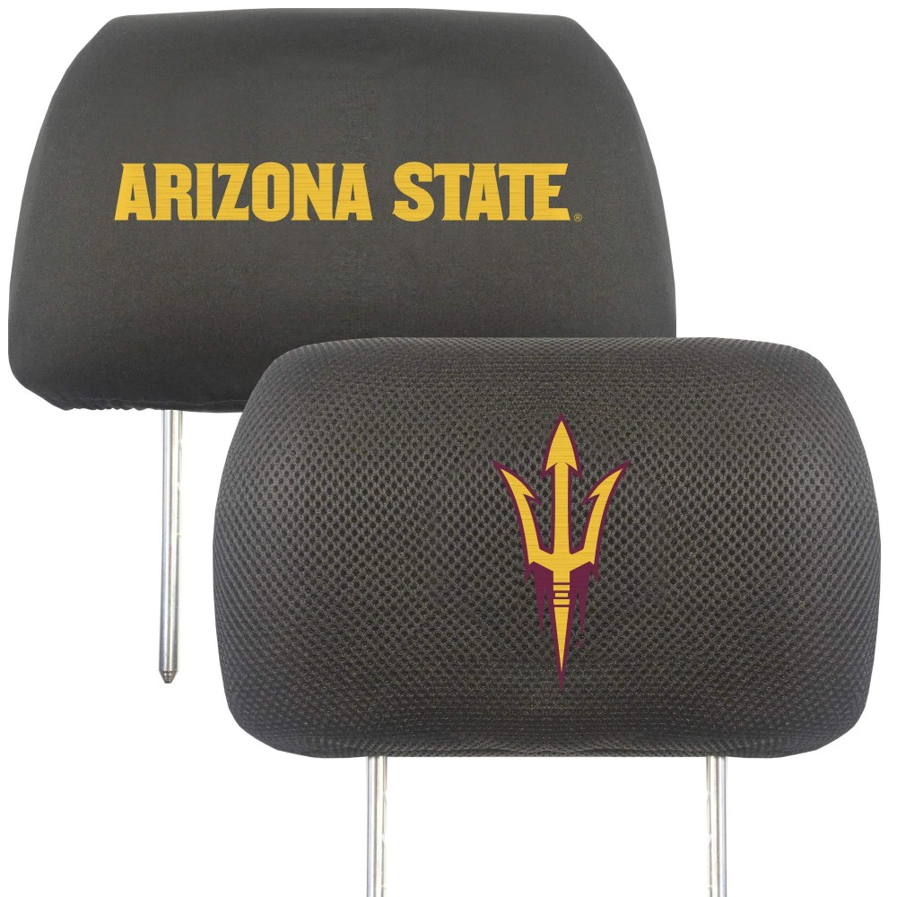 Fanmats 24994 Arizona State Sun Devils Embroidered Head Rest Cover Set 2 Pieces