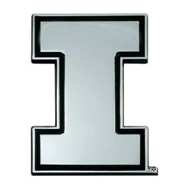 Fanmats 25130 Illinois Illini 3D Chrome Metal Auto Emblem