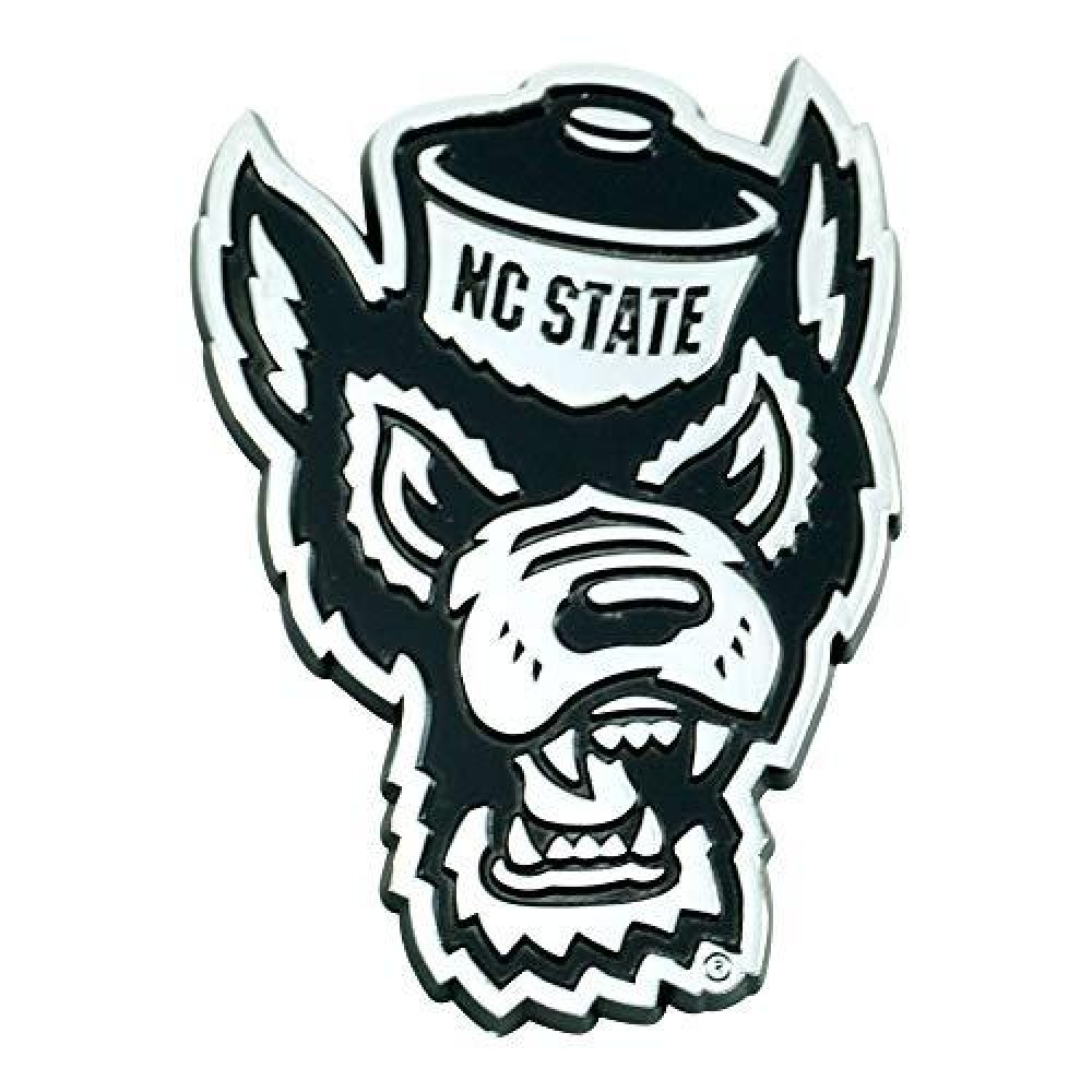 Fanmats 25583 Nc State Wolfpack 3D Chrome Metal Auto Emblem