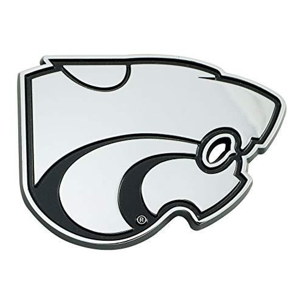 Fanmats 25045 Kansas State Wildcats 3D Chrome Metal Auto Emblem