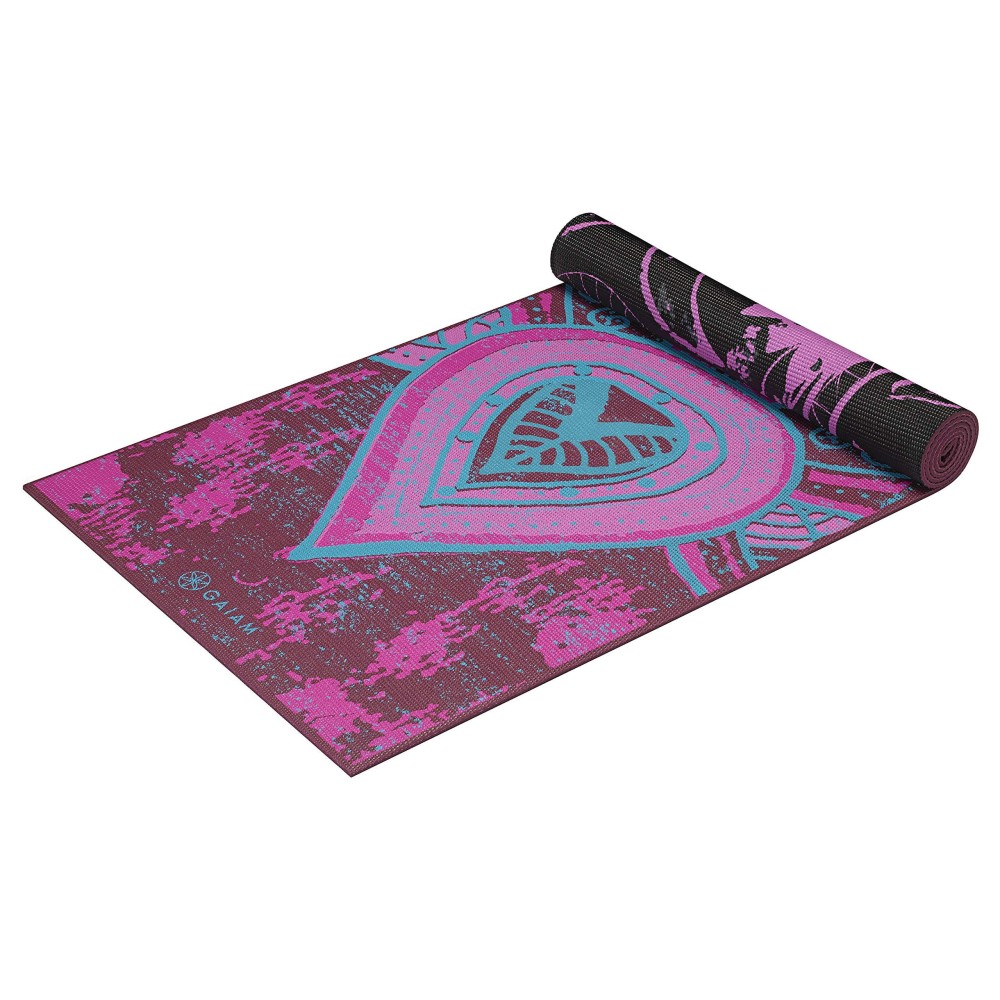 Gaiam Yoga Mat Premium Print Reversible Extra Thick Non Slip Exercise Fitness Mat For All Types Of Yoga Pilates Floor Worko