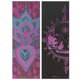 Gaiam Yoga Mat Premium Print Reversible Extra Thick Non Slip Exercise Fitness Mat For All Types Of Yoga Pilates Floor Worko