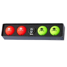 Volvik Vivid Golf Ball Skull Edition 20 Redgreen Large