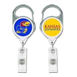 Kansas Jayhawks Badge Holder Premium Retractable