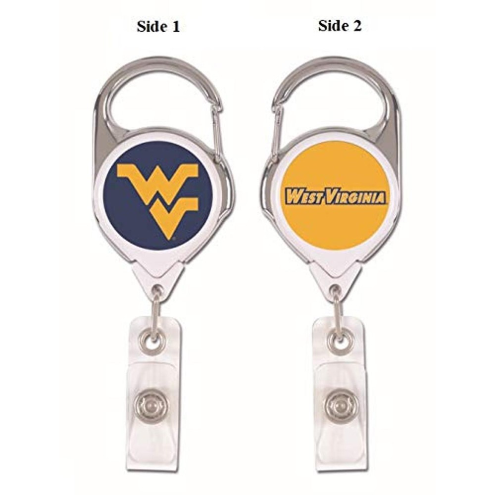 West Virginia Mountaineers Badge Holder Premium Retractable