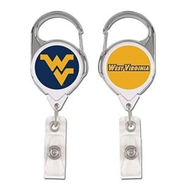 West Virginia Mountaineers Badge Holder Premium Retractable