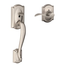 ScHLAgE Lock cO FE285cAM 619 Acc Satin Nickel camelot Right Hand Handle Set