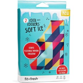MedPort 10300K2FF Fit & Fresh Multi Color Soft Cool Flexible Ice Packs - Set of 2