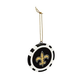 Team Sports America Nfl New Orleans Saints Unique Game Chip Christmas Ornament 25 Long X 25 Wide X 025 High