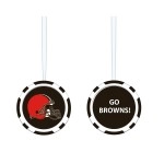 Team Sports America Nfl Cleveland Browns Unique Game Chip Christmas Ornament 25 Long X 25 Wide X 025 High