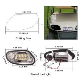 10L0L Golf Cart Light Kit 12V For Ezgo Freedomt48 2014Up Gas Electric Complete Headlight Taillight Kit With Deluxe Light