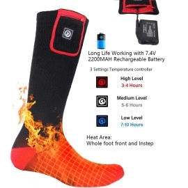 Heated Socks Men Women Battery Sock For Cold Feet Thermal Electric Socks For Camping Winter Footwarmers