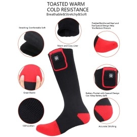 Heated Socks Men Women Battery Sock For Cold Feet Thermal Electric Socks For Camping Winter Footwarmers