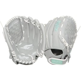 Rawlings Sure Catch Series Fastpitch Softball Glove Tealgreywhite Right Hand Throw 11 Inch Scsb110M60 11 Bsknfc