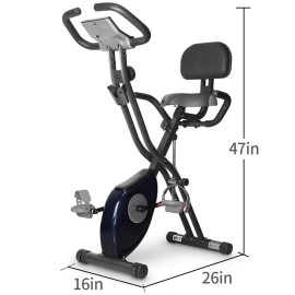 Leikefitness Leike X Bike Ultraquiet Folding Exercise Bike Magnetic Upright Bicycle With Heart Rate Lcd Monitor And Easy To As