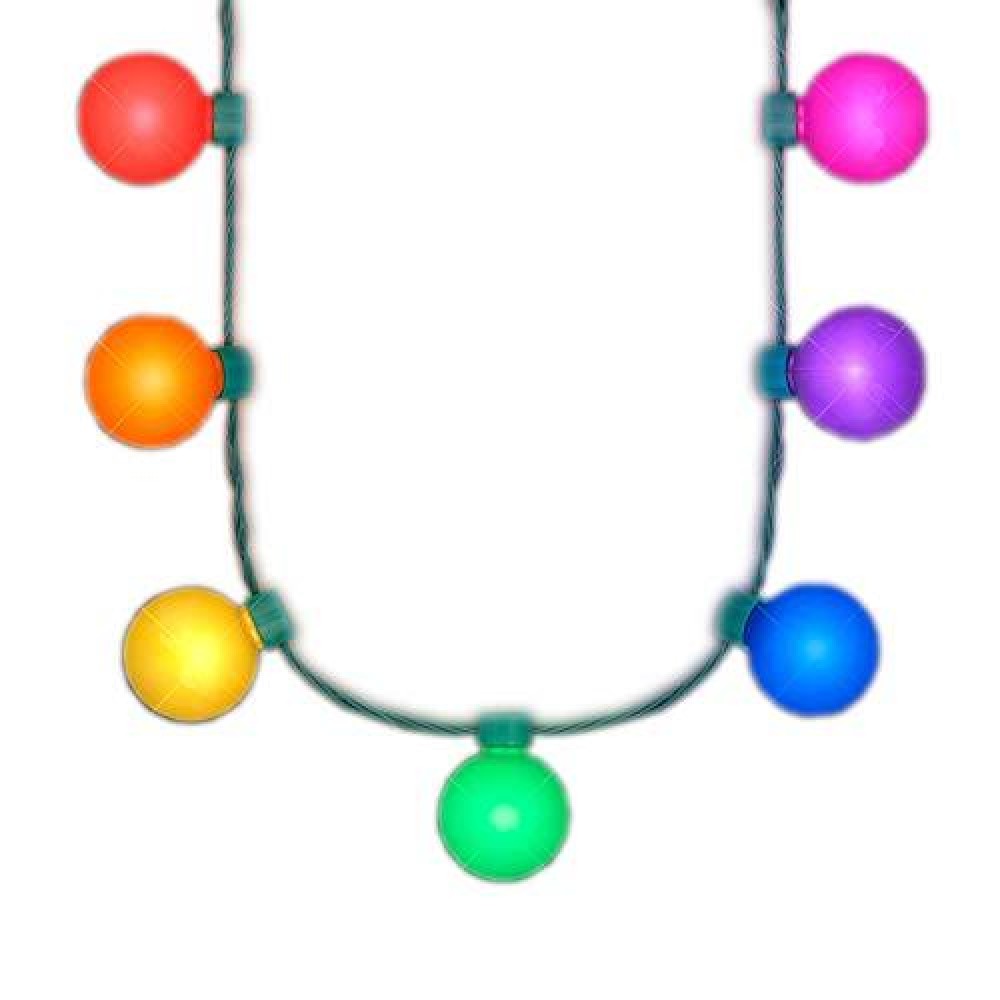 blinkee Large Rainbow Party Globes Light Up Crewe Necklace