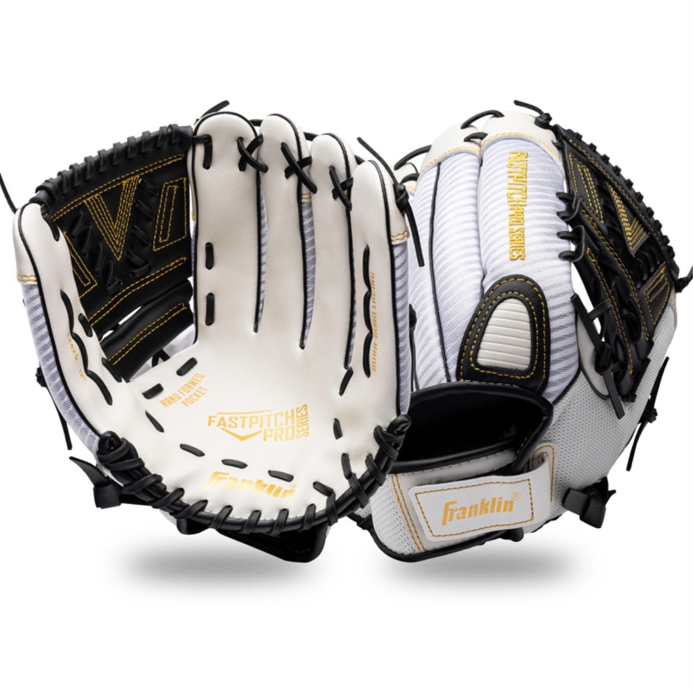 SOFTBALL GLV WHT/BLK 12