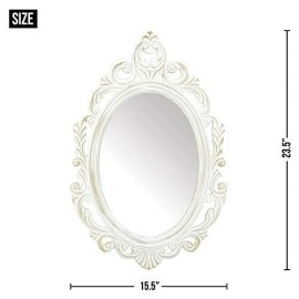 Accent Plus Antiqued White Wall Mirror 155x235x05