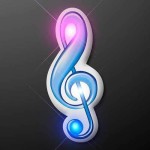 blinkee A4060 Treble Clef Music Note Flashing Body Light Lapel Pins