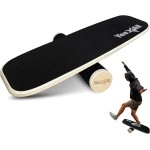 Yes4All Premium Surf Balance Board Trainer With Adjustable Stoppers 3 Different Distance Options Black