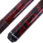 AB Earth 58 inch Hand-Painted Series 2-Piece Billaird Pool Cue Stick with Irish Linen Wrap (Red, 19oz)