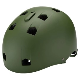 Mongoose Bmx Bike Helmet Multi Sport Kids Helmet Matte Army Green Youth