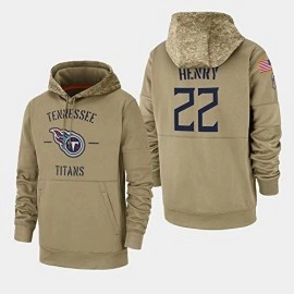 WinCraft Men's Tennessee Titans #22 Derrick Henry 2019 Salute to Service Sideline Therma Pullover Hoodie Men M