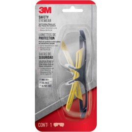 3M 2001731 Anti-Fog Impact-Resistant Safety glasses44 Black & Yellow Frame & clear Lens