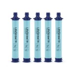 Lifestraw Personal Water Filter For Hiking Camping Travel And Emergency Preparedness 5 Pack Blue