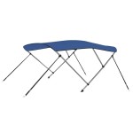 vidaXL 3 Bow Bimini Top Blue 6x4.6x4.6