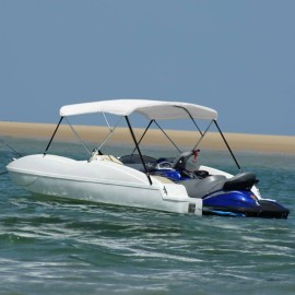 vidaXL 3 Bow Bimini Top White 72