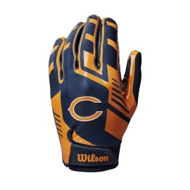 Wilson Nfl Stretch Fit Football Gloves Youth Chicago Bears