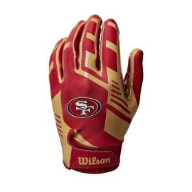 Wilson Nfl Stretch Fit Football Gloves Adult Kansas City Chiefs