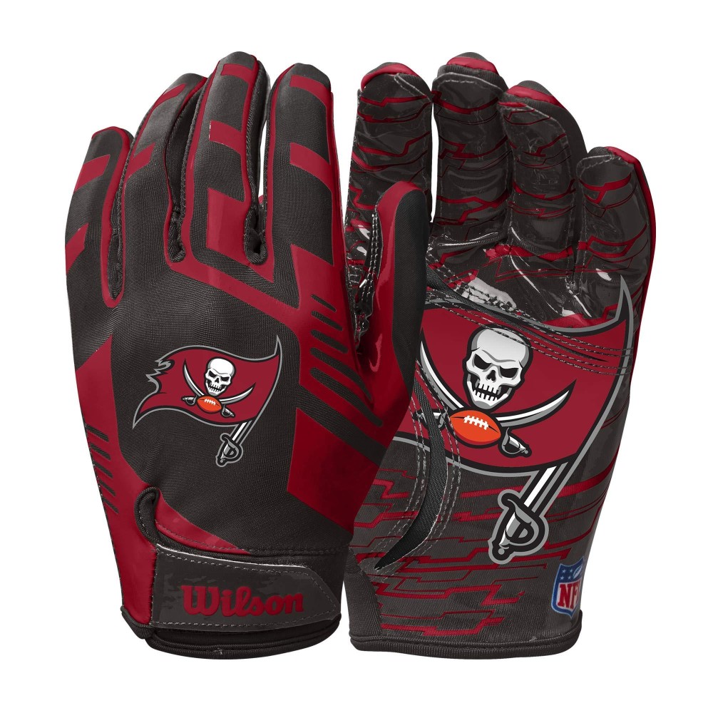 Wilson Nfl Stretch Fit Football Gloves Adult Tampa Bay Buccaneers